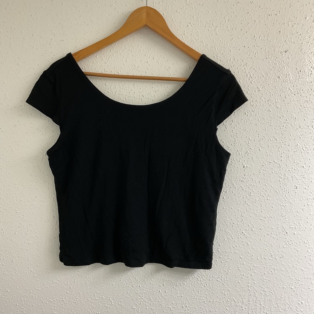 Wild Fable Black Scoop Neck Blouse
